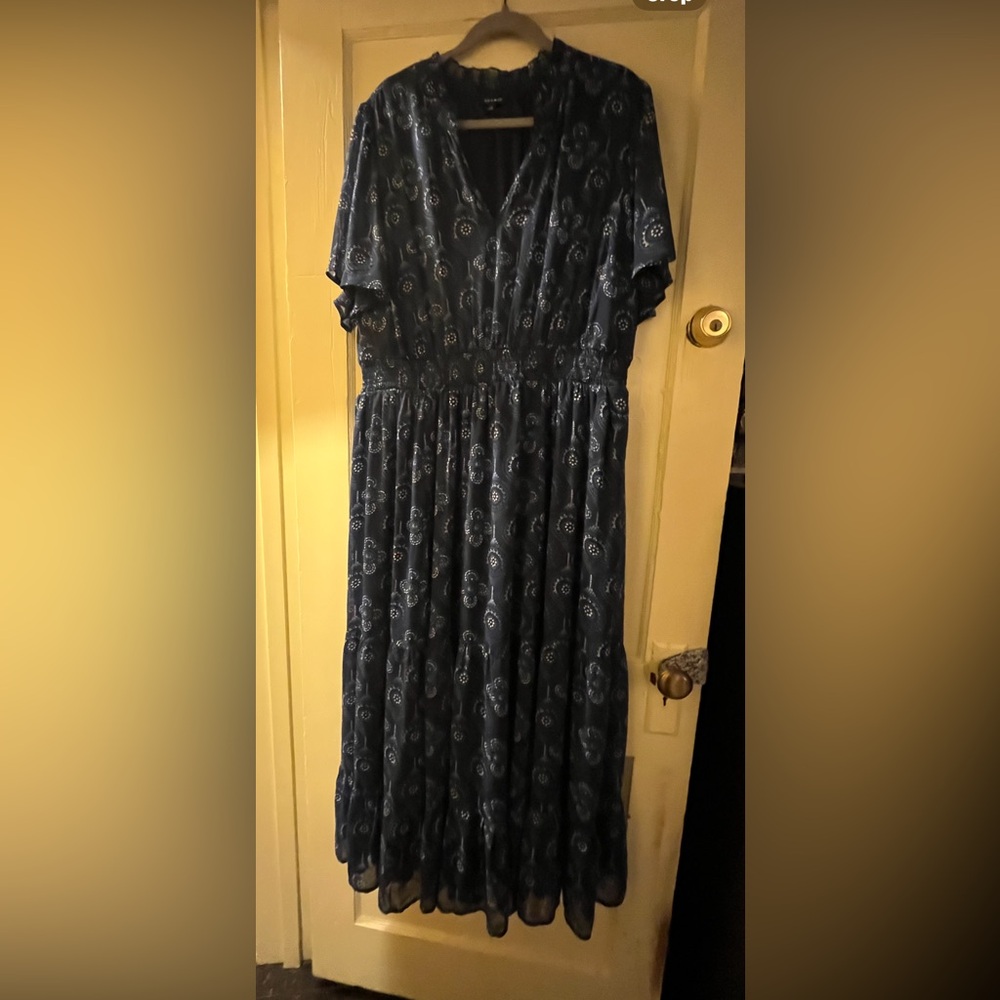 torrid Navy Blue Paisley Maxi Dress